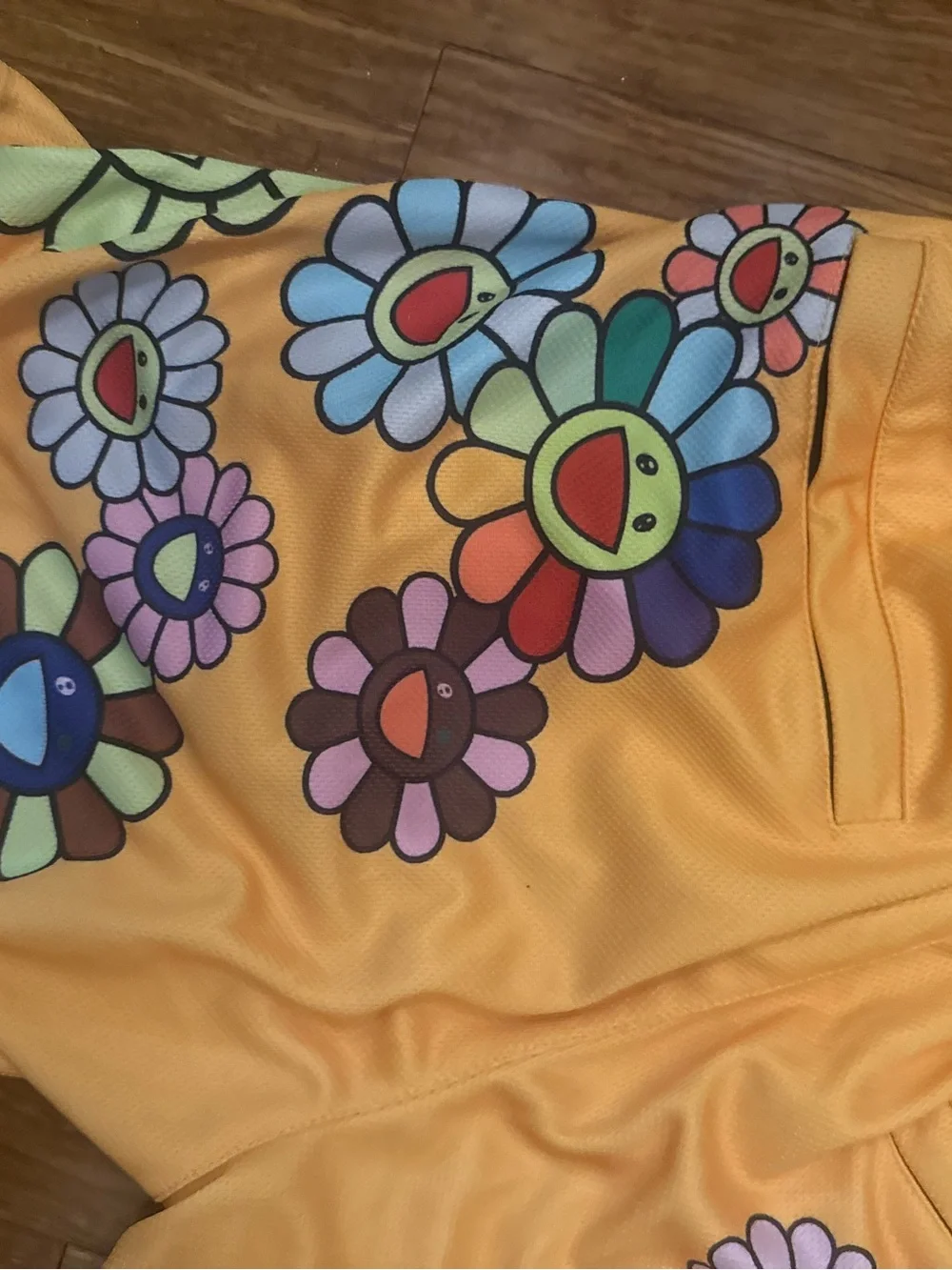 Yellow Floral Graphic Men’s Athletic Shorts